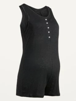 Old Navy Maternity Sleeveless Henley Pajama Romper -- 3-inch Inseam 11 Old Navy Maternity Sleeveless Henley Pajama Romper -- 3-inch Inseam -LuxeWear Sales Store cn53317768