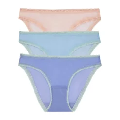 Gossamer Mesh 3-Pack Hip Bikini Panties