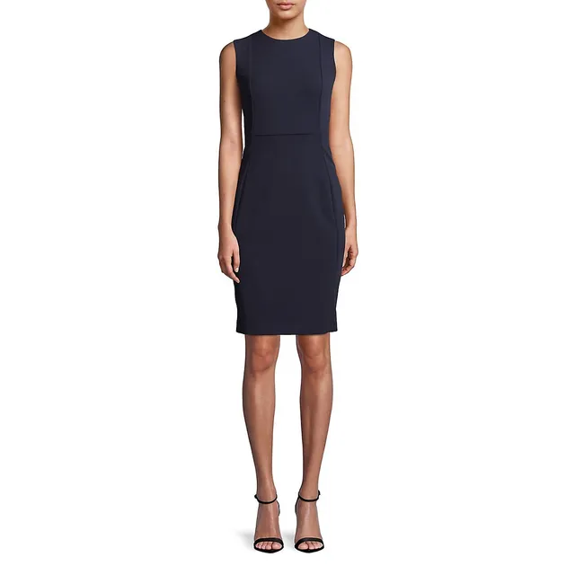 Calvin Klein Scuba Crepe Sleeveless Sheath Dress 3 Calvin Klein Scuba Crepe Sleeveless Sheath Dress