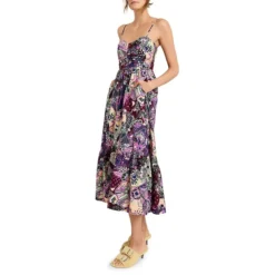 A.L.C. Lilah Printed Tiered Midi Dress