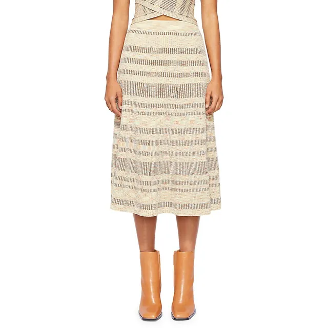 Simona Compact Rib Space Dye Skirt 3 Simona Compact Rib Space Dye Skirt