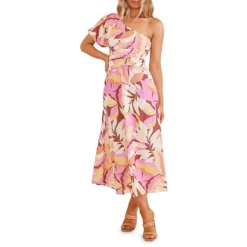 Minkpink Botanica Kali One-Shoulder Dress