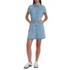 7 For All Mankind Denim Lustre Belted Mini Dress
