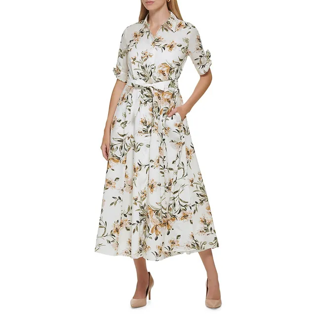 Calvin Klein Floral Maxi Shirtdress