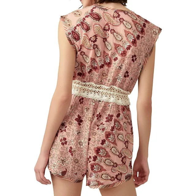 FREE PEOPLE Watching Waves Print Romper 4 FREE PEOPLE Watching Waves Print Romper - Image 2