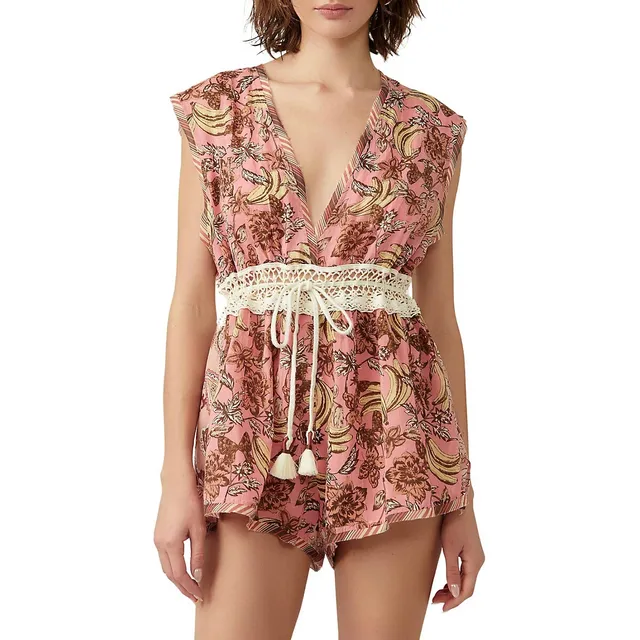 FREE PEOPLE Watching Waves Print Romper 3 FREE PEOPLE Watching Waves Print Romper