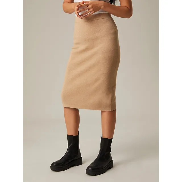 Rib Knit Pencil Skirt 3 Rib Knit Pencil Skirt