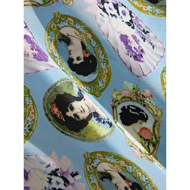 Cameo-Print Sleeveless Silk Midi Dress 5 Cameo-Print Sleeveless Silk Midi Dress - Image 3