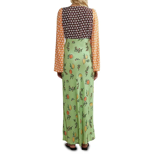 Libby Mixed-Print Flared-Sleeve Maxi Dress 4 Libby Mixed-Print Flared-Sleeve Maxi Dress - Image 2