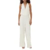 4TH & RECKLESS Jenna Plissé Halter Jumpsuit