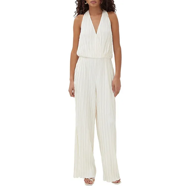 4TH & RECKLESS Jenna Plissé Halter Jumpsuit 3 4TH & RECKLESS Jenna Plissé Halter Jumpsuit