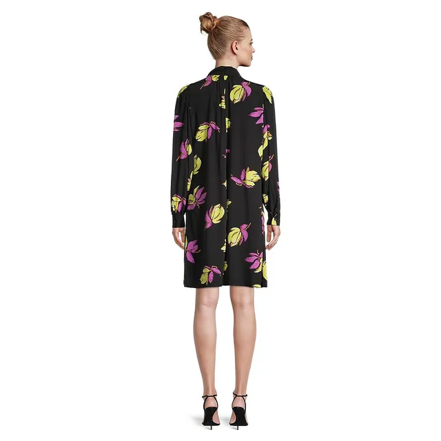 ESSENTIEL ANTWERP Curly Floral Tie-Neck Trapeze Dress 3 ESSENTIEL ANTWERP Curly Floral Tie-Neck Trapeze Dress - Image 2