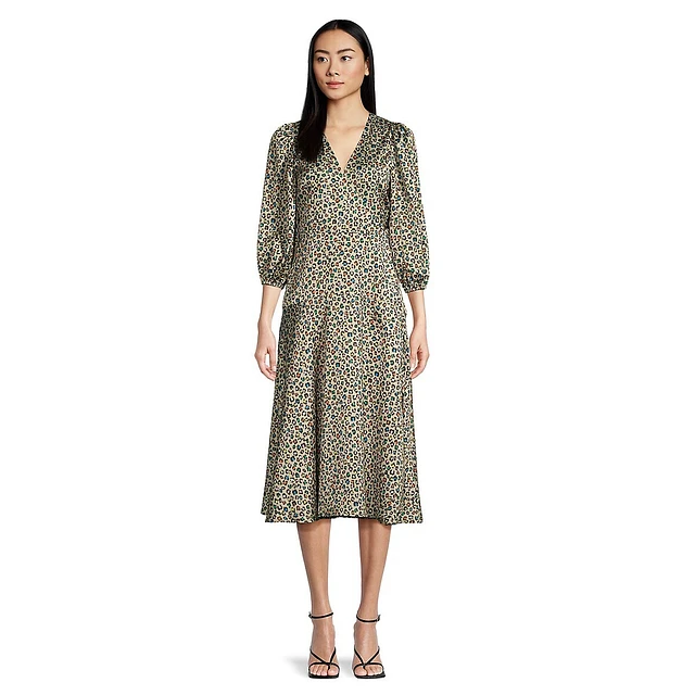 ESSENTIEL ANTWERP Leopard-Print Wrap Midi Dress 3 ESSENTIEL ANTWERP Leopard-Print Wrap Midi Dress