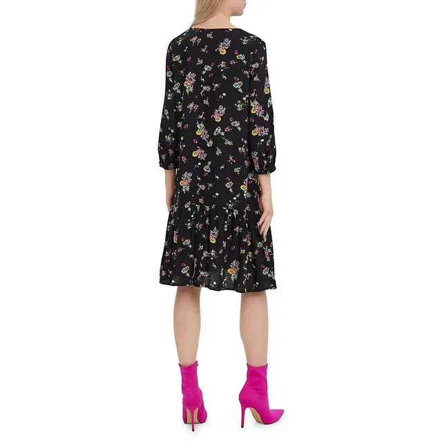 Vero Moda Danni Gathered-Hem Floral Dress 4 Vero Moda Danni Gathered-Hem Floral Dress - Image 2