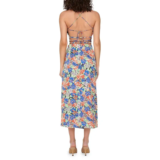 ONLY Ayla Flower-Print Side-Slit Midi Skirt 4 ONLY Ayla Flower-Print Side-Slit Midi Skirt - Image 2