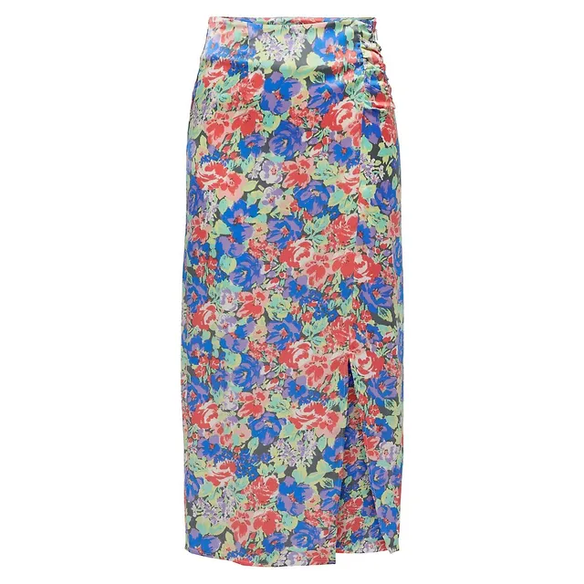 ONLY Ayla Flower-Print Side-Slit Midi Skirt 5 ONLY Ayla Flower-Print Side-Slit Midi Skirt - Image 3