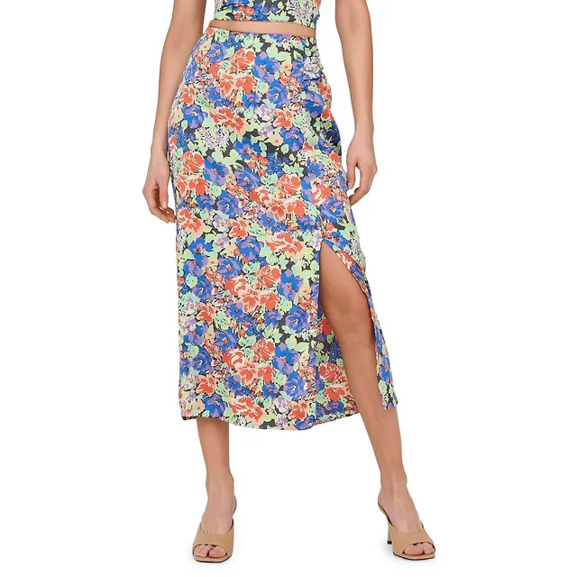 ONLY Ayla Flower-Print Side-Slit Midi Skirt 3 ONLY Ayla Flower-Print Side-Slit Midi Skirt