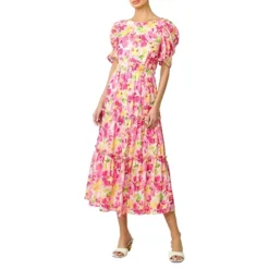 Zoey Open Back Smocked Midi Dress