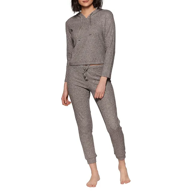 2-Piece Ribbed Hoodie & Joggers Pyjama Set 3 2-Piece Ribbed Hoodie & Joggers Pyjama Set