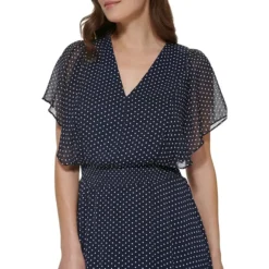 DKNY V-Neck Flutter-Sleeve Smocked-Waist Chiffon Midi Dress -LuxeWear Sales Store https3A2F2Fimage.s5a.com2Fis2Fimage2FTheBay2F755406548051 alt33Fwid3D120026hei3D120026qlt3D9026resMode3Dsharp226op usm3D0.92C1.02C82C0 640x