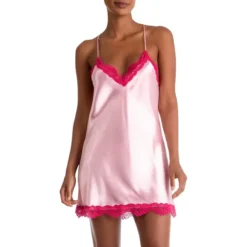 Felciity Lace-Trim Satin Chemise