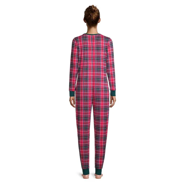 Festive Plaid Relaxed Snap-Placket Jumpsuit 4 Festive Plaid Relaxed Snap-Placket Jumpsuit - Image 2