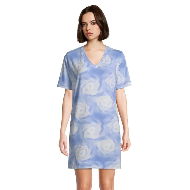 Denim Dreams Short-Sleeve V-Neck Sleepshirt 3 Denim Dreams Short-Sleeve V-Neck Sleepshirt