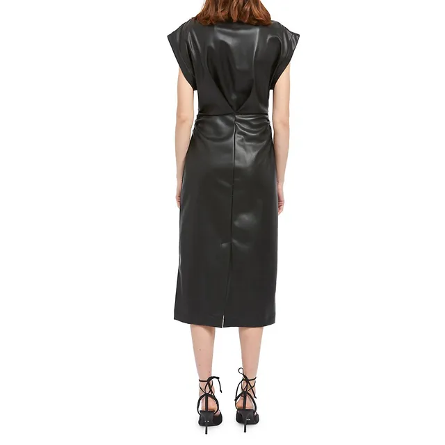 Sloane Faux-Leather Midi Shirtdress 4 Sloane Faux-Leather Midi Shirtdress - Image 2