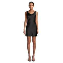 Norma Kamali Maria Cowlneck Mini Dress
