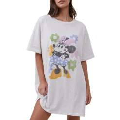 COTTON ON 90s Minnie Mouse Organic Cotton Sleep Shirt