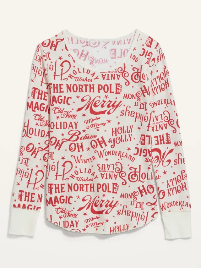 Old Navy Printed Thermal-Knit Long-Sleeve Pajama Top For Women 5 Old Navy Printed Thermal-Knit Long-Sleeve Pajama Top For Women - Image 4
