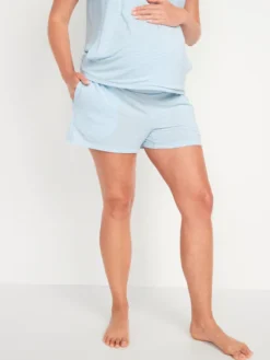 Old Navy Maternity Rollover-Waist Ultra-Soft Sunday Sleep Shorts -- 3.75-inch Inseam