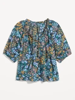 Old Navy Floral Elbow-Sleeve Pajama Swing Top For Women -LuxeWear Sales Store https3A2F2Foldnavy.gapcanada.ca2Fwebcontent2F00522F6042F9072Fcn52604907.jpg 640x