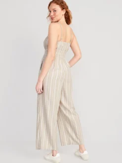 Old Navy Striped Linen-Blend Cropped Smocked Cami Wide-Leg Jumpsuit For Women 18 Old Navy Striped Linen-Blend Cropped Smocked Cami Wide-Leg Jumpsuit For Women -LuxeWear Sales Store https3A2F2Foldnavy.gapcanada.ca2Fwebcontent2F00522F6372F0172Fcn52637017.jpg 640x