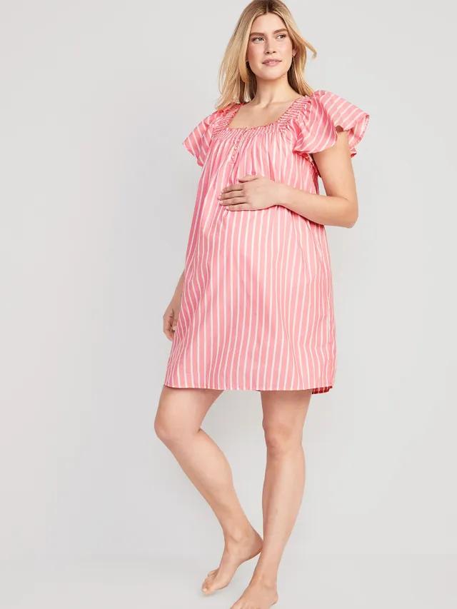 Old Navy Maternity Smocked Flutter-Sleeve Nightgown 4 Old Navy Maternity Smocked Flutter-Sleeve Nightgown - Image 2
