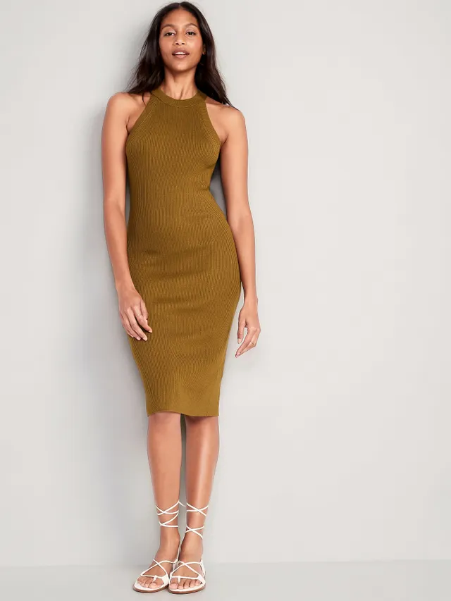 Old Navy Fitted Sleeveless Rib-Knit Midi Sweater Dress For Women 3 Old Navy Fitted Sleeveless Rib-Knit Midi Sweater Dress For Women