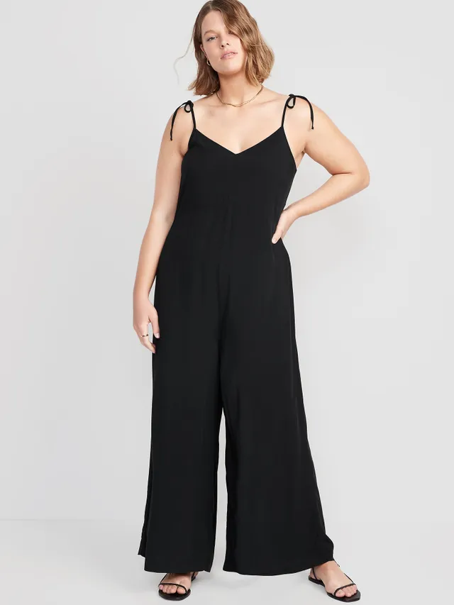 Old Navy Loose Cropped Tie-Shoulder V-Neck Cami Jumpsuit For Women 7 Old Navy Loose Cropped Tie-Shoulder V-Neck Cami Jumpsuit For Women - Image 5