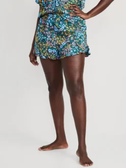 Old Navy High-Waisted Floral Ruffle-Trimmed Pajama Shorts For Women -- 2.25" Inseam -LuxeWear Sales Store https3A2F2Foldnavy.gapcanada.ca2Fwebcontent2F00522F9342F9232Fcn52934923.jpg 640x