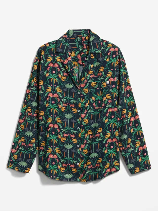 Old Navy Printed Poplin Pajama Shirt For Women 10 Old Navy Printed Poplin Pajama Shirt For Women - Image 8