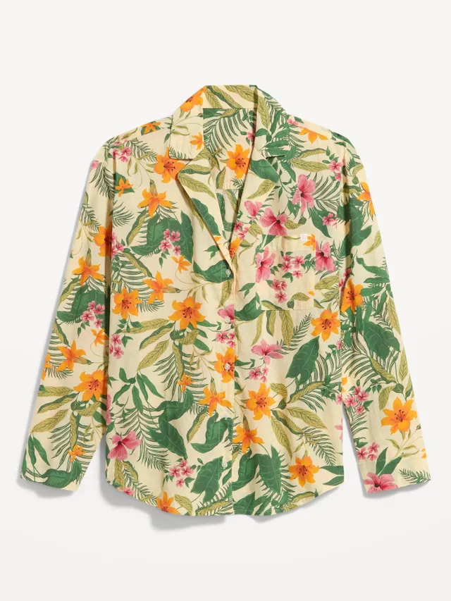 Old Navy Printed Poplin Pajama Shirt For Women 22 Old Navy Printed Poplin Pajama Shirt For Women - Image 20