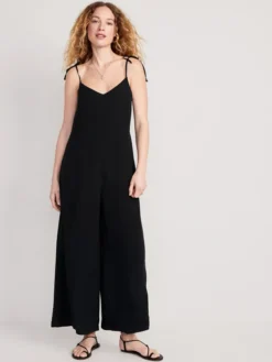 Old Navy Loose Cropped Tie-Shoulder V-Neck Cami Jumpsuit For Women