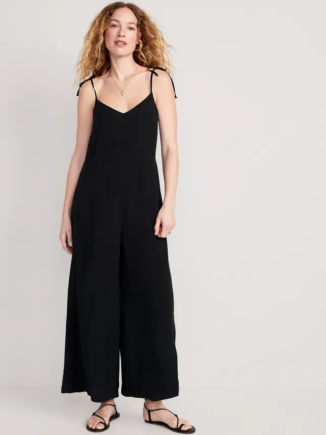 Old Navy Loose Cropped Tie-Shoulder V-Neck Cami Jumpsuit For Women 3 Old Navy Loose Cropped Tie-Shoulder V-Neck Cami Jumpsuit For Women
