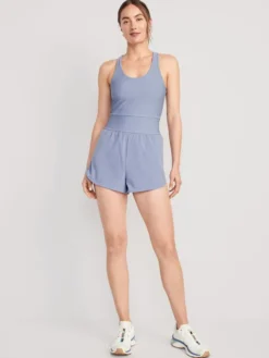Old Navy Sleeveless PowerSoft 2-in-1 Dolphin-Hem Performance Run Romper -- 2.5-inch Inseam