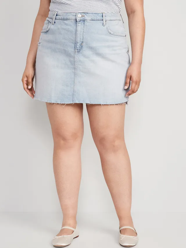 Old Navy High-Waisted O.G. Straight Cut-Off Mini Jean Skirt For Women 7 Old Navy High-Waisted O.G. Straight Cut-Off Mini Jean Skirt For Women - Image 5