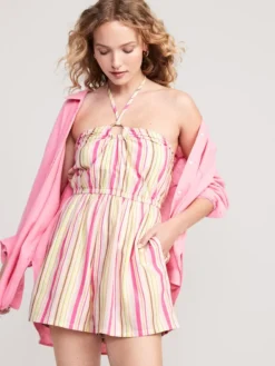 Old Navy Striped O-Ring Halter Romper For Women -- 3.5-inch Inseam 9 Old Navy Striped O-Ring Halter Romper For Women -- 3.5-inch Inseam -LuxeWear Sales Store https3A2F2Foldnavy.gapcanada.ca2Fwebcontent2F00532F2472F4822Fcn53247482.jpg 640x