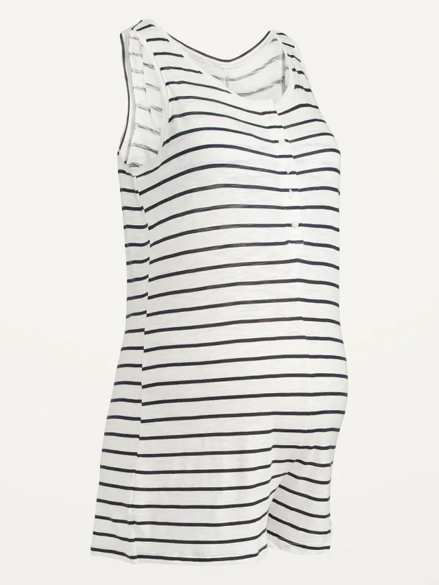 Old Navy Maternity Sleeveless Henley Pajama Romper -- 3-inch Inseam 8 Old Navy Maternity Sleeveless Henley Pajama Romper -- 3-inch Inseam - Image 6