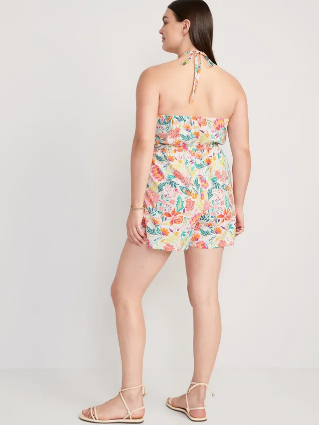 Old Navy Fit & Flare O-Ring Floral Romper For Women -- 3.5-inch Inseam 7 Old Navy Fit & Flare O-Ring Floral Romper For Women -- 3.5-inch Inseam - Image 5