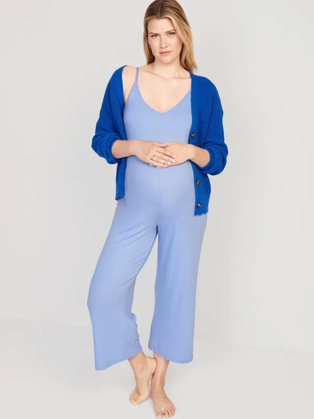 Old Navy Maternity Rib-Knit Cropped Wide-Leg Jumpsuit 5 Old Navy Maternity Rib-Knit Cropped Wide-Leg Jumpsuit - Image 3