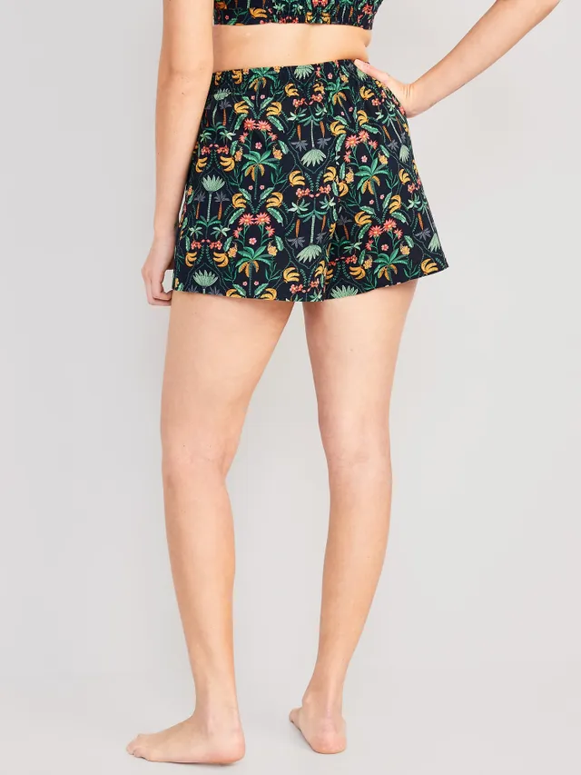 Old Navy High-Waisted Printed Poplin Pajama Shorts For Women -- 3.5-inch Inseam 9 Old Navy High-Waisted Printed Poplin Pajama Shorts For Women -- 3.5-inch Inseam - Image 7