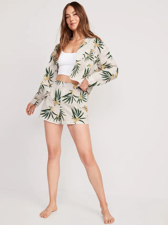 Old Navy High-Waisted Printed Poplin Pajama Shorts For Women -- 3.5-inch Inseam 15 Old Navy High-Waisted Printed Poplin Pajama Shorts For Women -- 3.5-inch Inseam - Image 13
